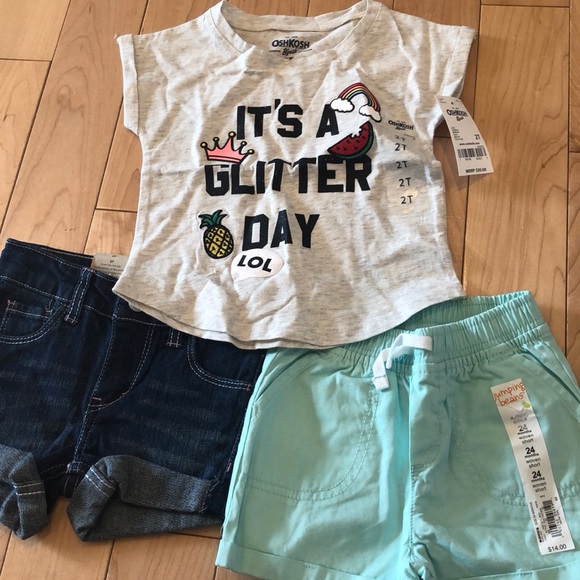 OshKosh B'gosh Other - 3 items! Shirt and shorts, size 24 months / 2t